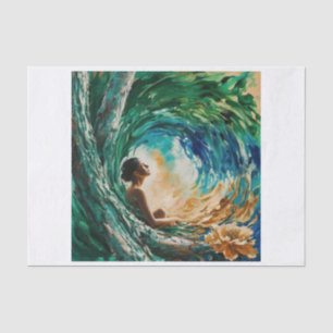 Mousseline Papier absorbant entre les vagues