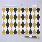 Mousseline Papier Argyle Noir Et Or (Artisanat)
