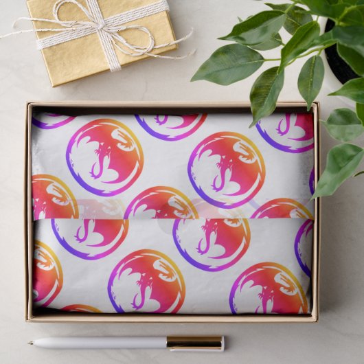 Mousseline Papier blanc Neon Dragon (Cadeau)