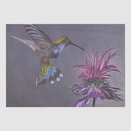 Mousseline Papier cadeau colibri (Recto)