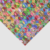 Mousseline Papier cadeau de Cravate-teinture de la paix Hippi (Détail)