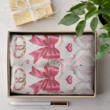 Papier cadeau de mariage floral rose vif avec colo