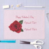Mousseline Papier cadeau Heureuse Sainte-Valentin Red Rose (Artisanat)