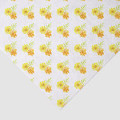 Mousseline Papier cadeau Marigold jaune orange (Détail)