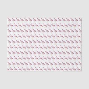 Mousseline Papier cadeau peint à la main Flamant rose