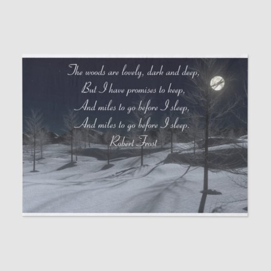 Mousseline Papier cadeau Robert Frost (Recto)