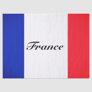 Mousseline Papier cadeau Tissu avec drapeau français