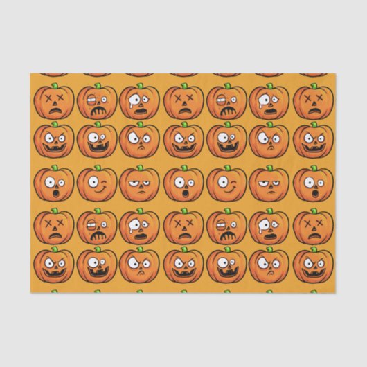 Mousseline Papier Citrouille d'Halloween (Recto)