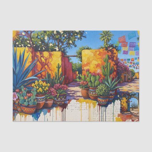 Mousseline Papier Collage Artisanal Mexique (Recto)