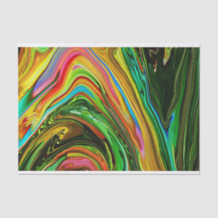 Mousseline Papier couleur papier en marbre multicolore