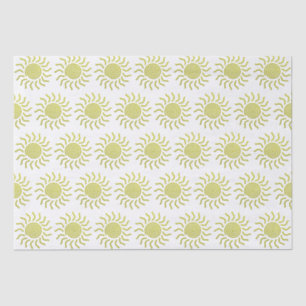 Mousseline Papier coupé Soleil jaune
