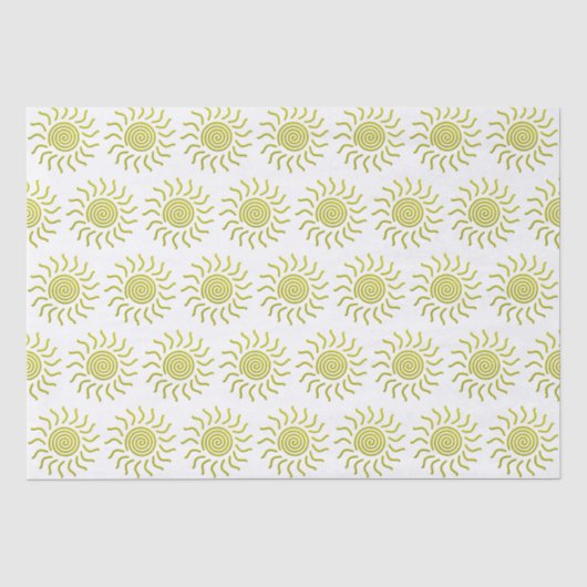 Mousseline Papier coupé Soleil jaune (Recto)