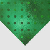 Mousseline Papier d'aluminium vert à pois (Détail)