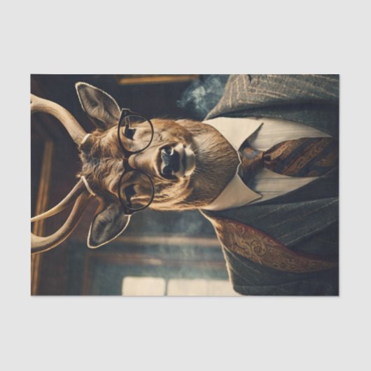 Mousseline Papier Dapper Deer Decoupage (Recto)