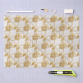 Mousseline Papier d'art AI Gold Blanc (Artisanat)