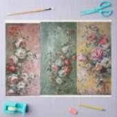 Mousseline Papier De Décopauge Floral Pour Tableaux. (Artisanat)