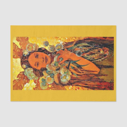 Mousseline Papier de découpage 10"x15" - Alphonse Mucha 2 (Recto)