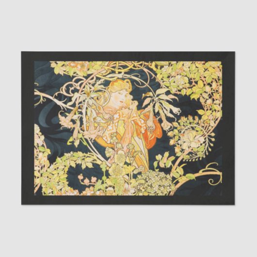 Mousseline Papier de découpage 10"x15" - Alphonse Mucha 34 (Recto)