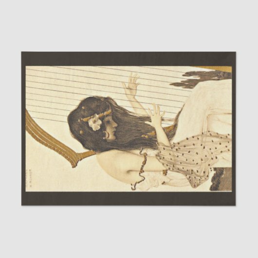 Mousseline Papier de découpage 10"x15" - Raphael Kirchner 16 (Recto)