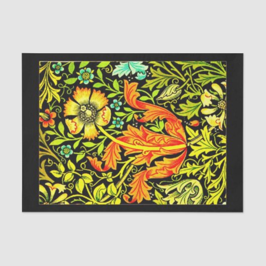 Mousseline Papier de découpage 10"x15" - William Morris 16 (Recto)