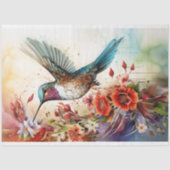 Mousseline Papier de découpage 4 colibris (Recto)