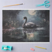Mousseline Papier de découpage 4 du cygne noir (Artisanat)