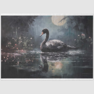 Mousseline Papier de découpage 4 du cygne noir