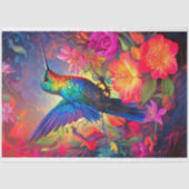 Mousseline Papier de découpage 5 colibris (Recto)