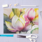 Mousseline Papier de découpage à fleurs rose LOTUS (Artisanat)