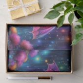 Mousseline Papier de découpage à parapluie blanc rose néon (Cadeau)