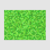 Mousseline Papier de découpage à pixels verts, style bloc de  (Recto)