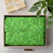 Mousseline Papier de découpage à pixels verts, style bloc de  (Cadeau)