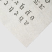 Mousseline Papier de découpage Alphabet vintage (Détail)