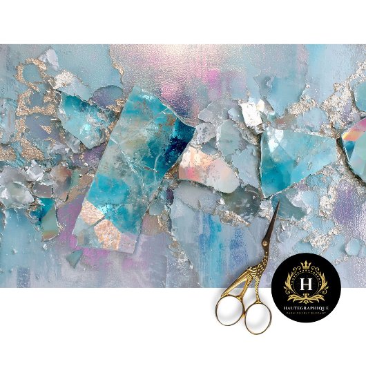 Mousseline Papier de découpage Aqua Crystal Dragon Scale