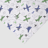 Mousseline Papier de découpage avion hélicoptère, aéronef (Détail)