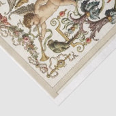 Mousseline Papier de découpage baroque or orné (Détail)