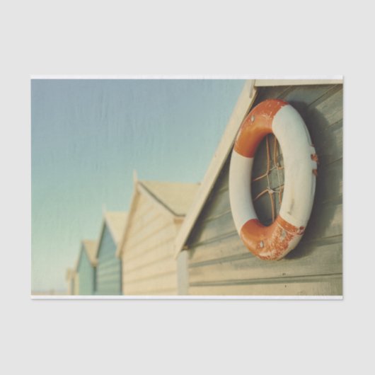 Mousseline Papier de découpage Beachy Nautical Lifesaver (Recto)