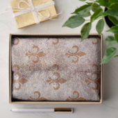 Mousseline Papier de découpage Brown Fleur De Lis (Cadeau)