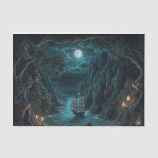 Mousseline Papier de découpage caché pirate (Recto)