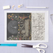 Mousseline Papier de découpage calligraphique Peacock (Artisanat)