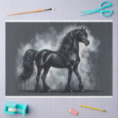 Mousseline Papier de découpage "Cheval de l'Arabie Noire" (Artisanat)