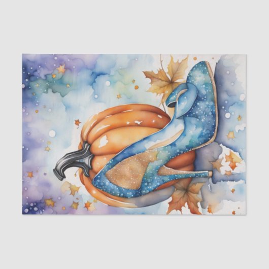 Mousseline Papier de découpage Citrouille à chaussures en ver (Recto)