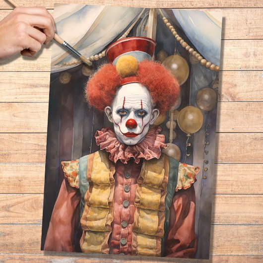 Mousseline Papier de découpage Clown 3