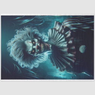 Mousseline Papier de découpage clown Déplaisant clown cémenté