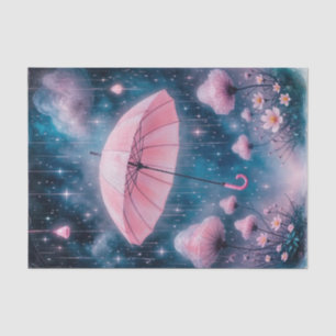 Mousseline Papier de découpage couleur parapluie rose fantasq