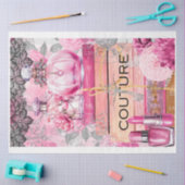 Mousseline Papier de découpage Couture Couture Couture rose e (Artisanat)