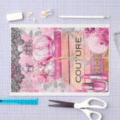 Mousseline Papier de découpage Couture Couture Couture rose e (Artisanat)