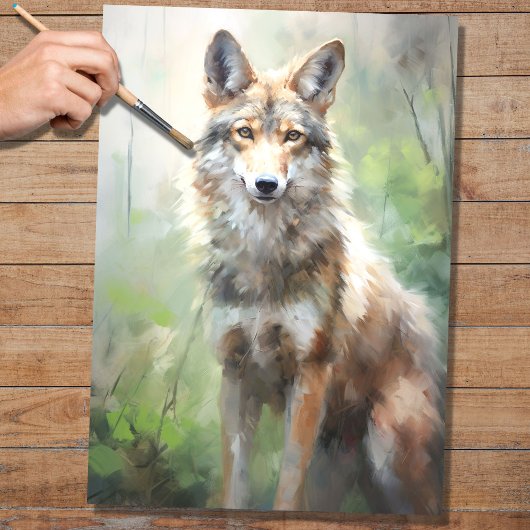 Mousseline Papier de découpage Coyote 1
