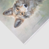 Mousseline Papier de découpage Coyote 1 (Détail)