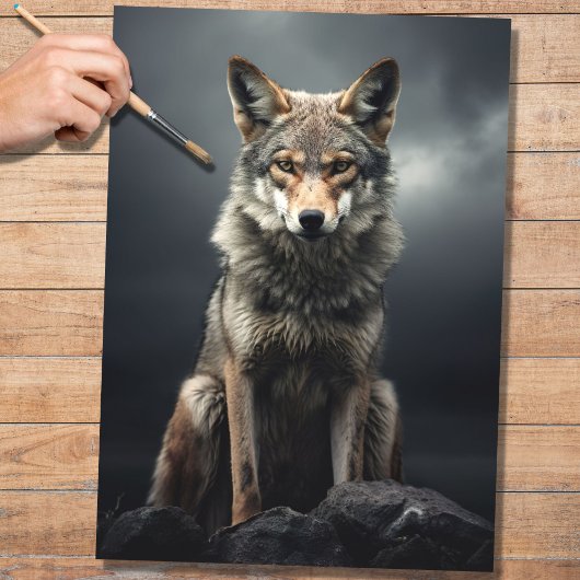 Mousseline Papier de découpage Coyote 3